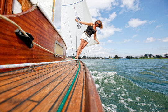Onboard the Belouga &acirc;&euro;&oelig;Gwenva&acirc;&euro; during the &acirc;&euro;&oelig; Semaine du Golfe du Morbihan&acirc;&euro;.