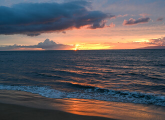 sunset over the sea
