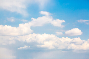 Beautiful clouds against the blue sky. Fluffy clouds, cloudy weather.