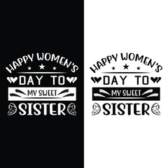 happy womens day t-shirt design vector template