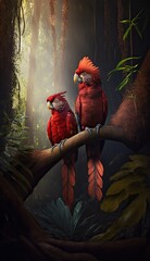 parrot in the forest generative ai