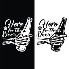 t-shirt design Free vector samples with illustration of beer design
