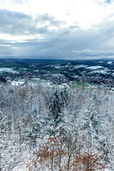 Schöne Winterlandschaft auf den Höhen des Thüringer Waldes bei Floh-Seligenthal - Thüringen - Deutschland