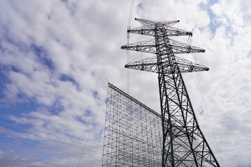 electricity, tower, sky - 577644890