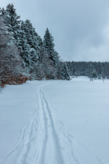 Schöne Winterlandschaft auf den Höhen des Thüringer Waldes bei Floh-Seligenthal - Thüringen - Deutschland