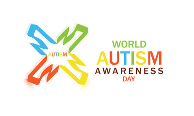 World Autism Awareness Day April 2. Template for background, banner, card, poster 