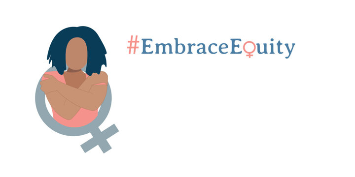 Embrace Equity women vector illustration