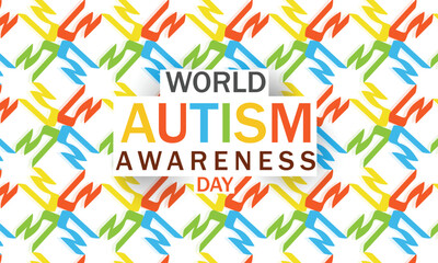 World Autism Awareness Day April 2. Template for background, banner, card, poster 