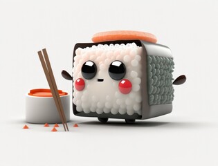 Cute Sushi Cartoon Character