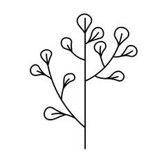 plant, flower, nature, line, leaf, seamless flower