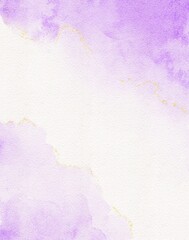 Abstract art purple watercolor stains background on watercolor paper textured for design templates...