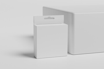 blank hanging box mockup