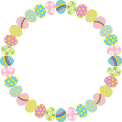 イースターの卵のフレームイラスト