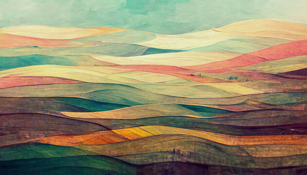 Colorful Impressions Background Wallpaper Landscape Floral | AI Generated