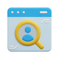 3d consumer research icon vector. Isolated on white background. 3d market research, business and marketing concept. Cartoon minimal style. 3d consumer survey icon vector render illustration.