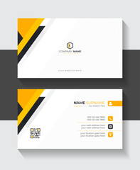 Modern and simple business card template with abstract background for business presentation