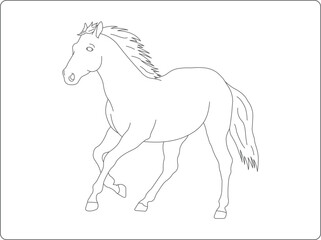 Naklejka na ściany i meble horse vector illustration coloring book