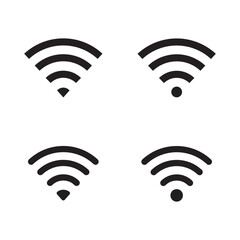 Wifi icon set isolated vector illustration.
