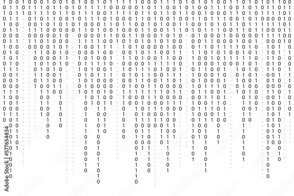 Poster binary code background. falling, streaming binary code background. digital technology wallpaper