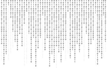 Binary code background. Falling, streaming binary code background. Digital technology wallpaper - obrazy, fototapety, plakaty