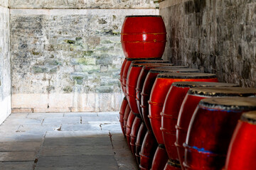 stored red drums