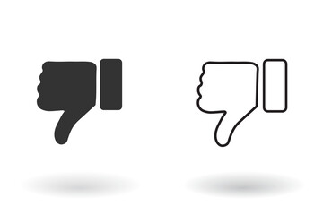 Thumb down icon. Disilike symbol set vector ilustration. © Compositor 
