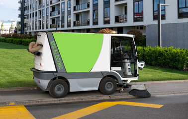 100% electric street vacuum cleaner sweeper machine	