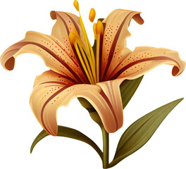 lily transparent background - Generative AI