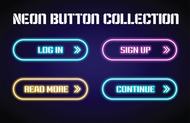 Neon cta button collection