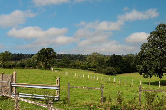 Paysage de bocage Normand dans la manche
