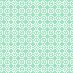 Seafoam & mint cream ornamental seamless pattern