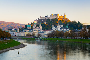 Fototapeta na wymiar Salzburg Historic town center, Austria