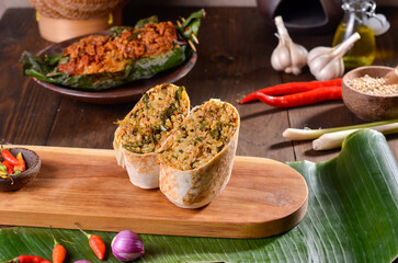 Chicken Rice Burrito in Indonesian style we call it 