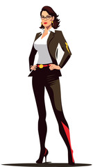 Fototapeta premium A confident businesswoman - scalable vector graphic