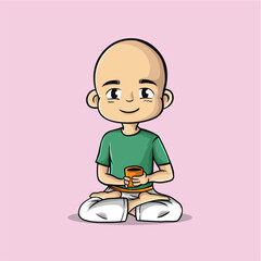 child with a cup of tea