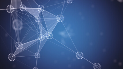 Abstract plexus background with global network connection
