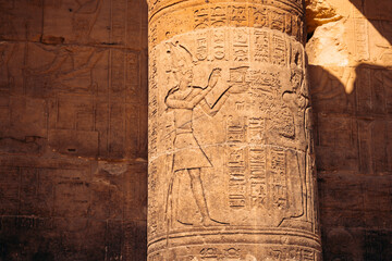 Ancient Egyptian Hieroglyphs, Philae Temple, Aswan Egypt