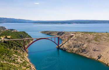 Maslenica Bridge Most in Croatia. The Maslenica Bridge is a deck arch bridge carrying the state...