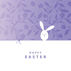 Obraz premium Easter card - bunny and easter flowers