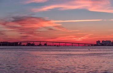 Photo sur Plexiglas Clearwater Beach, Floride Sunset in Clearwater Beach, Florida. Landscape. Gulf of Mexico. Cityscape.