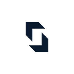 Geometric Line Initial Letter S Logo. Flat Vector Logo Design Template Element.
