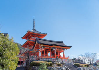 The most beautiful viewpoint of Kiyomizu-dera Temple is a popular tourist destination in Kyoto,...