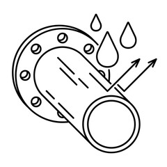 Anti-corrosion coating icon for metal pipes