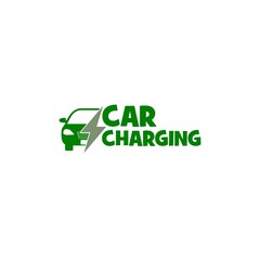 Electric car charge service icon for charging parking station isolated on white background