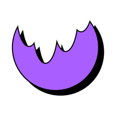 Abstract purple icon. Abstract vector shape isolated on a white background.