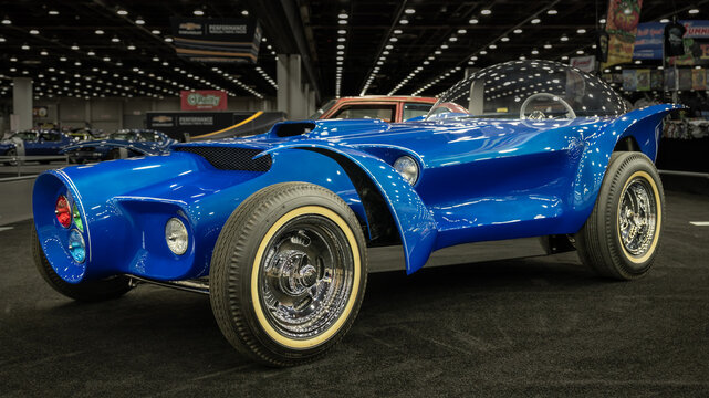 DETROIT, MI/USA - February 24, 2023: Original "Orbitron" / Ed Roth bubbletop car, at Detroit Autorama.