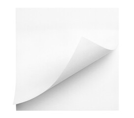 Square white sticky note paper pack, cut out