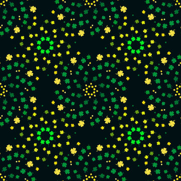 Seamless clover pattern. St. Patrick's Day. Good luck!