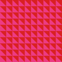 Obraz premium Cerise pink & maximum red seamless triangles pattern