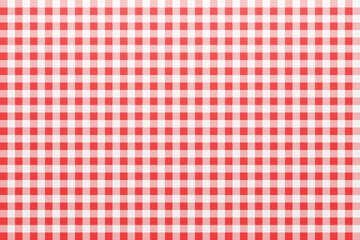red and white tablecloth